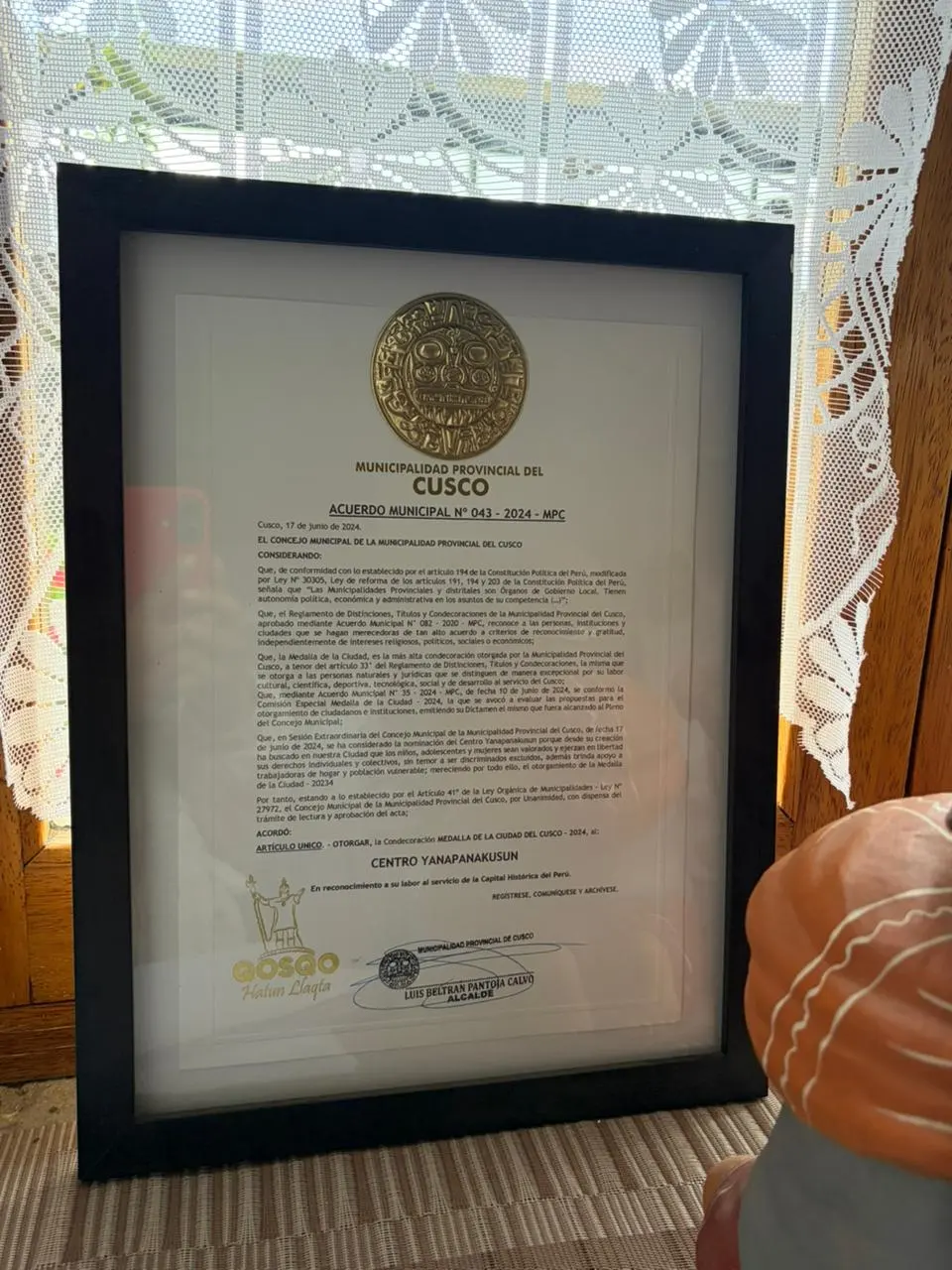 Medalla de la Ciudad del Cusco - imagen 1
